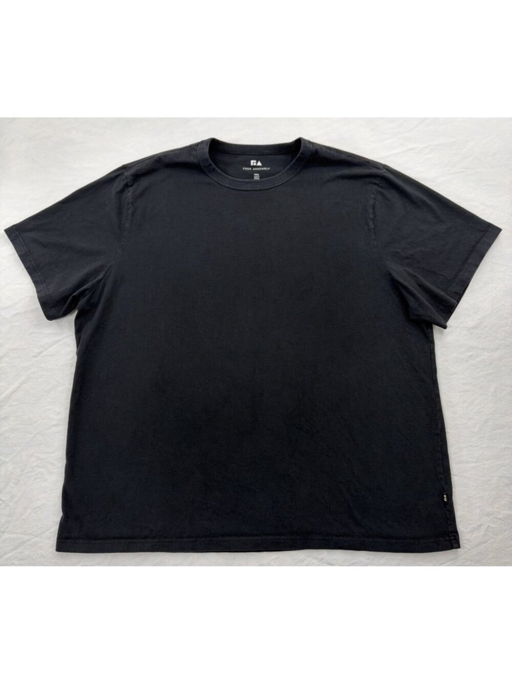 Men's 3XL Black Free Assembly Crew Neck Short Sleeve Organic Cotton T-Shirt
